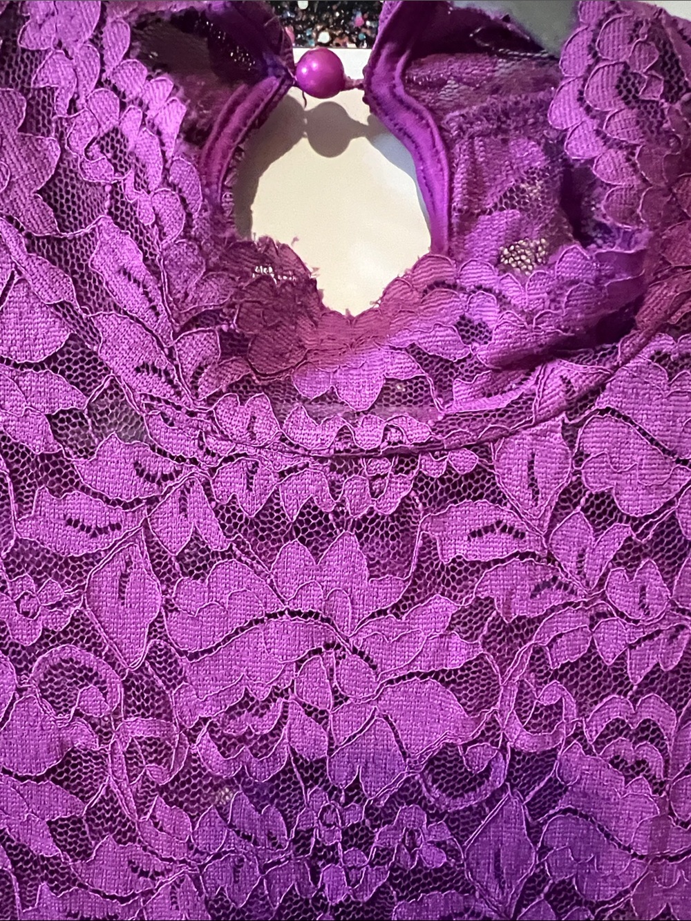 💲2💲if BUNDLED 3 or more$2 items Purple Lace Short-Sleeve H215 - Picture 5 of 7